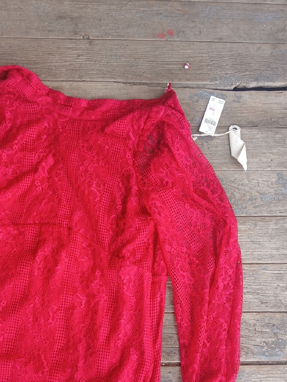 NWT Raspberry Maeve Anthropologie Lace Long Sleeve Mini Dress Size 4 - Picture 2 of 8
